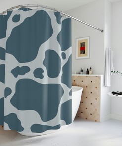 Cow Print Shower Curtain, Rustic Country Bathroom Accessories