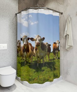 Cow Shower Curtain, Western Bathroom Decor