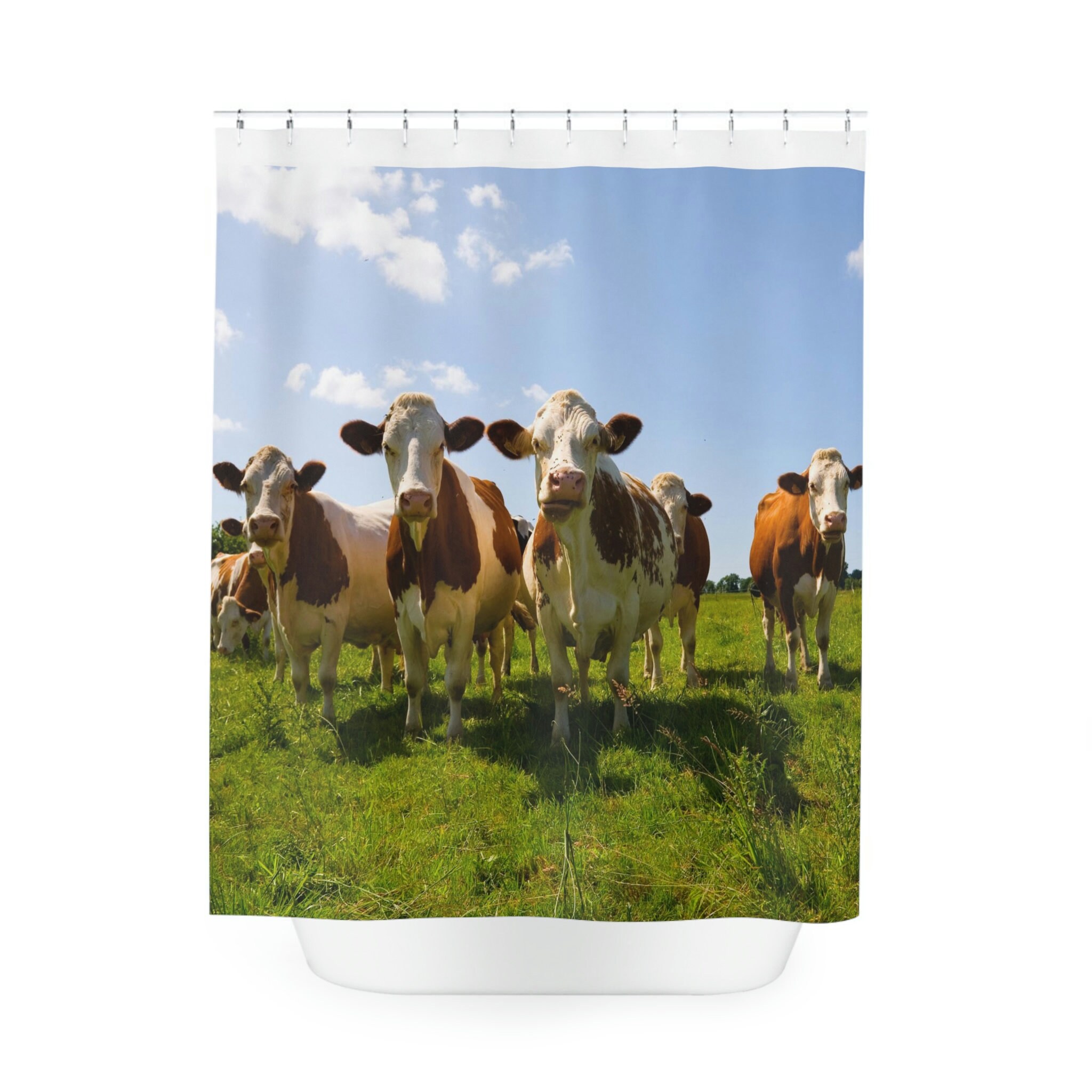 Cow Shower Curtain, Western Bathroom Decor - Image 2