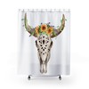 Cow Skull Shower Curtain, Farmhouse Bull Skull Bathroom Decor