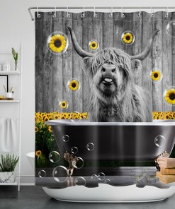 Cow on the Farm Shower Curtain - Home Decor & Bathroom Curtain