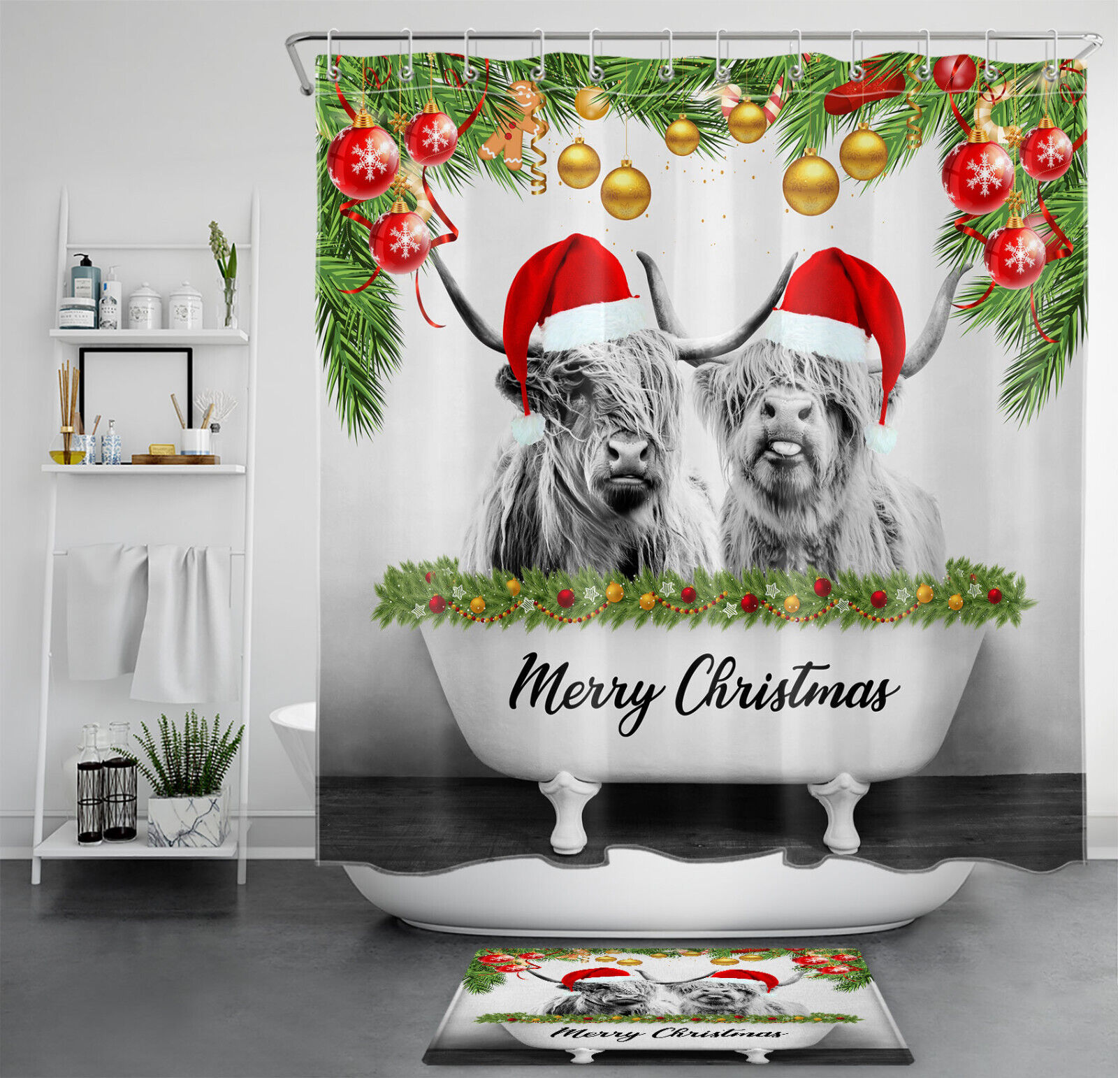 Cow on the Farm Shower Curtain - Home Decor & Waterproof Fabric