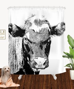 Creative Nature Botanical Shower Curtain with Green Leaves for Bathroom Decor