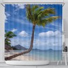 Cross and Rising Sun Scenery Fashion Shower Curtain Fabric Bathroom Decoration