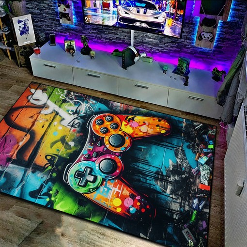Custom Gaming Rugs for Boys Room with Personalized Area Rug