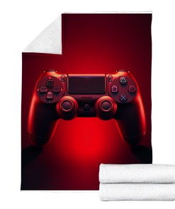 Custom Video Game Fleece Blanket for Teenage Boys, Personalized Gaming Room Rug for Cozy Nights in