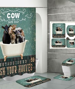 Cute Dolphin Shower Curtain Set - Bathroom Accessories for Fun Decor