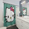 Cute Hello Kitty Inspired Shower Curtain, Whimsical Bathroom Decor