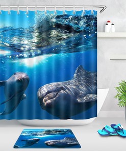 Cute Sloth Smiling Face Shower Curtain - Funny Design, Waterproof Fabric, Bathroom Decor