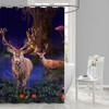 Deer Elk Animal Grass Print Shower Curtain for a Hunting Bathroom Decor