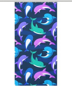 Dolphins Bathroom Shower Curtain Liner - A Lightweight and Cloth Curtain for Your Bathroom Decor