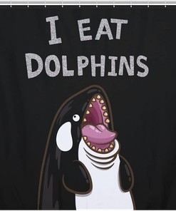 Dolphins Shower Curtain Liner - Cute Design, Bathroom Curtain, Home Decor Print