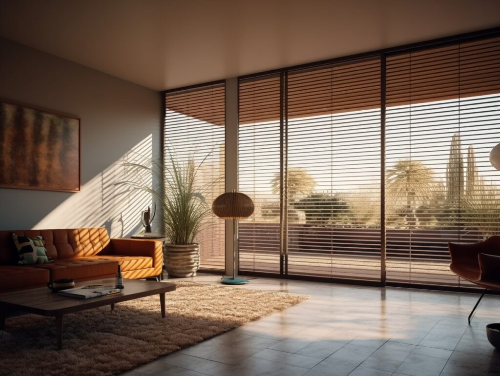 Mid-century Modern Cellular Shades