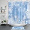 Dream Snowflake Ice Crystal Christmas Shower Curtain for a Festive Bathroom Accessory