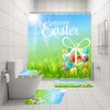 Easter Eggs Rabbit Shower Curtain for a Cute and Joyful Bathroom