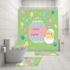 Easter Eggs Rabbit Shower Curtain for a Fun and Festive Easter Bathroom