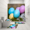 Easter Eggs Rabbit Shower Curtain for a Playful and Colorful Bathroom