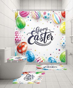 Easter Shower Curtain for a Charming Easter Bathroom