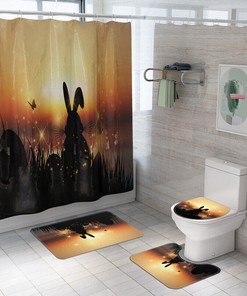 Easter Shower Curtain for a Cheerful and Festive Bathroom Decor