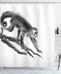 Exotic Peacock Feather Animal Print Shower Curtain for Bathroom