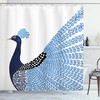 Exotic Peacock Wild Bird Animal Print Shower Curtain for Bathroom