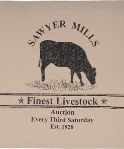 Farmhouse Cow Shower Curtain, Country Bathroom Home Decor