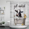 Farmhouse Cow and Daisy Get Naked Shower Curtain for a Charming Bathroom