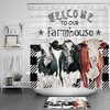 Farmhouse Shower Curtain Farm Cows Vintage Bathroom Decor