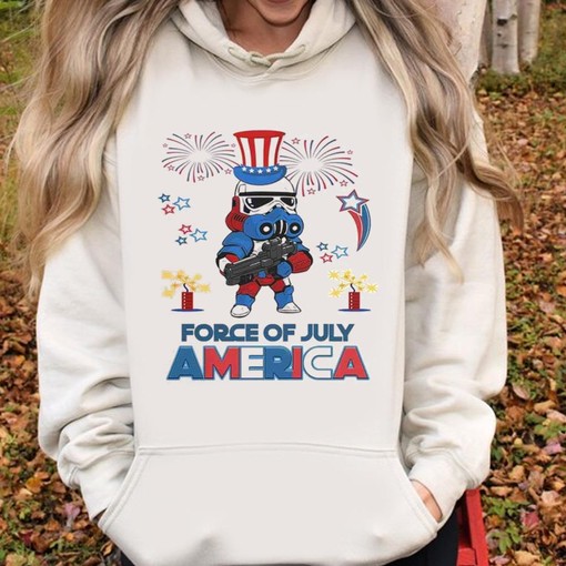 Feel the Force of July on Darth Vader America Shirt, Perfect for Star Wars Fans on 4th Of July