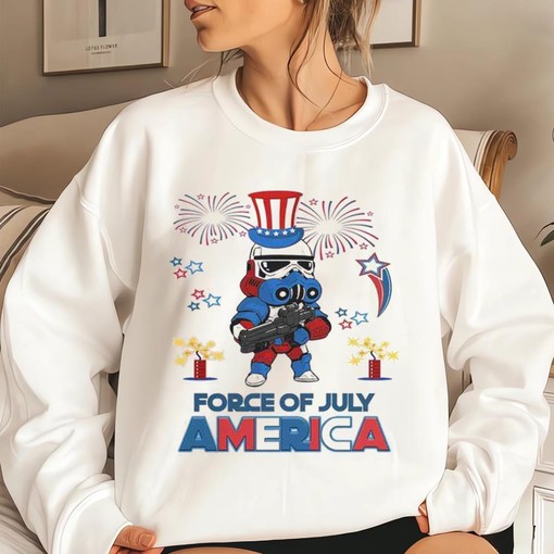 Feel the Force of July on Darth Vader America Shirt, Perfect for Star Wars Fans on 4th Of July - Image 4