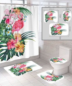 Flamingo Shower Curtain for a Tropical Bathroom Ambiance