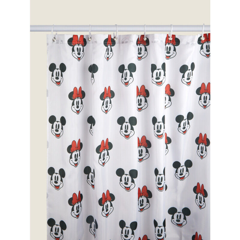 Fun Retro Disney Mickey & Minnie Mouse Shower Curtain, Perfect for Your
