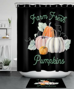 Funny Cow Truck Shower Curtain with Sunflowers for Whimsical Farmhouse Bathroom Decor