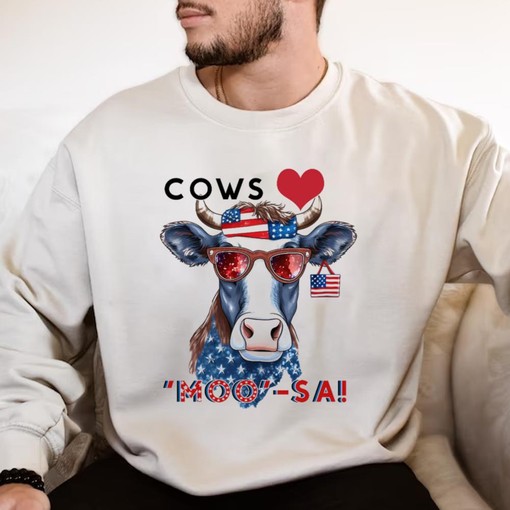 Funny Cows 4th Of July Shirt for Farm Lovers - Image 4