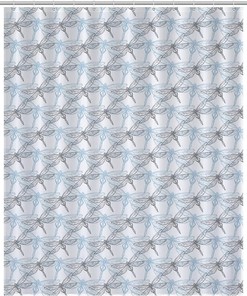 Funny Dragonfly Printed Bathroom Shower Curtain for Home Decoration