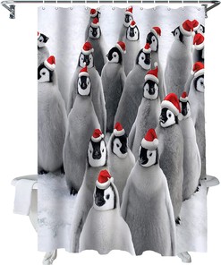 Funny Penguin Baby Shower Curtain for Bathroom Decor with Home Decor