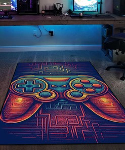 Game Controller Area Rug for Game Room or Bedroom, Teen Boys' Gaming Carpet, Shufflezone Gaming Rug for Boys' Room
