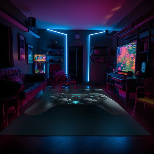 Game Room Themed Area Rugs - Personalized Gaming Rug for Boys Room - Controller Design Carpet in Full Sizes G93