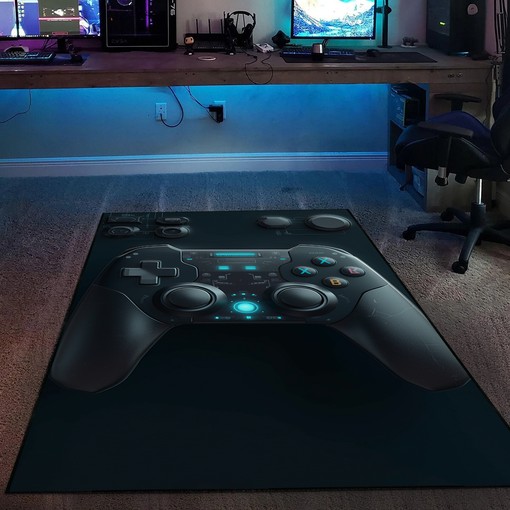 Game Room Themed Area Rugs - Personalized Gaming Rug for Boys Room - Controller Design Carpet in Full Sizes G93 - Image 2