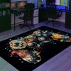 Gamer Rug for Bedroom - Personalized Area Rug for Teen Boys with Controller Design - Perfect for Game Rooms or Home Decoration M17
