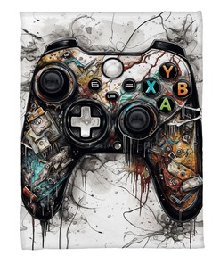 Gaming Room Decor for Teen Boys, Personalized Video Game Sherpa Fleece Blanket for Cozy and Personalized Space