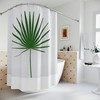 Green and White Plant Shower Curtain - Simple yet Elegant