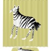 Hand Drawn Zebra Shower Curtain Mat for Bathroom Decor