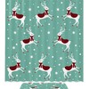 Happy Christmas Scarf Deer Shower Curtain for Bathroom Decor