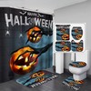 Happy Halloween - 3D Pumpkin Lantern Shower Curtain for Bathroom Decor