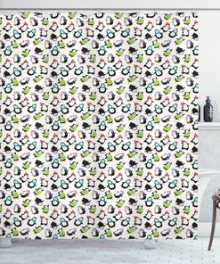 Happy Penguin Animal Print Shower Curtain for a Cute and Fun Bathroom