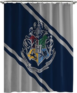 Harry Potter Stripe Crest Kids Fabric Shower Curtain - Hogwarts Theme