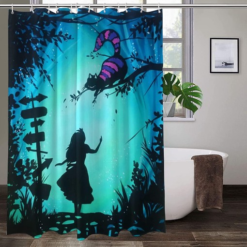Hasenciv Cartoon Style Cute Shower Curtain - Fun Bathroom Decor.