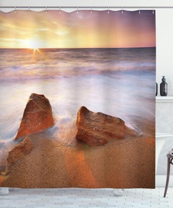 Hawaiian Sea Sky Nature Print Shower Curtain for Bathroom Decor