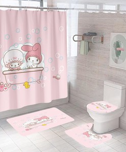 Hello Kitty Hearts Shower Curtain, Cute and Adorable